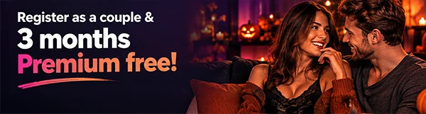 Halloween Special: Register as a couple and get 3 months of Premium free.